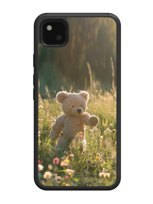 Google Pixel 4A Teddy Bear Outdoors
