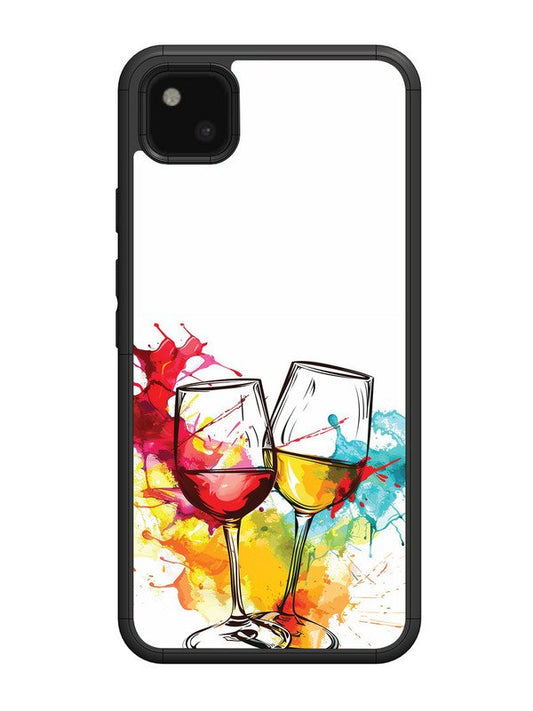Google Pixel 4A Colorful wine glasses
