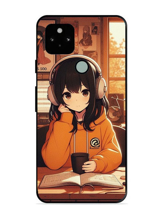 Google Pixel 5 Cute Girl listening Music
