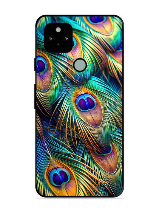 Google Pixel 5 peacock feather