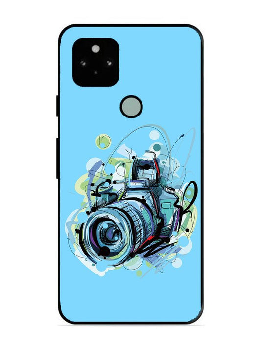 Google Pixel 5 Camera Blue Background