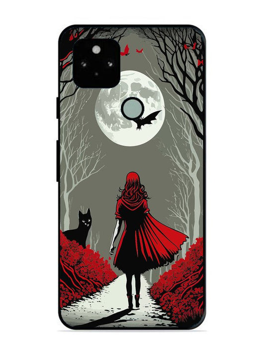Google Pixel 5 Scarlet Girl in Red Forest
