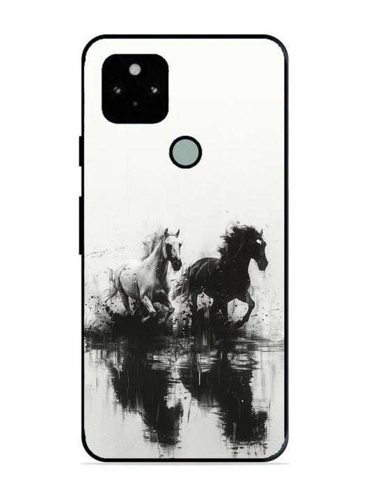 Google Pixel 5 Black & White Horse