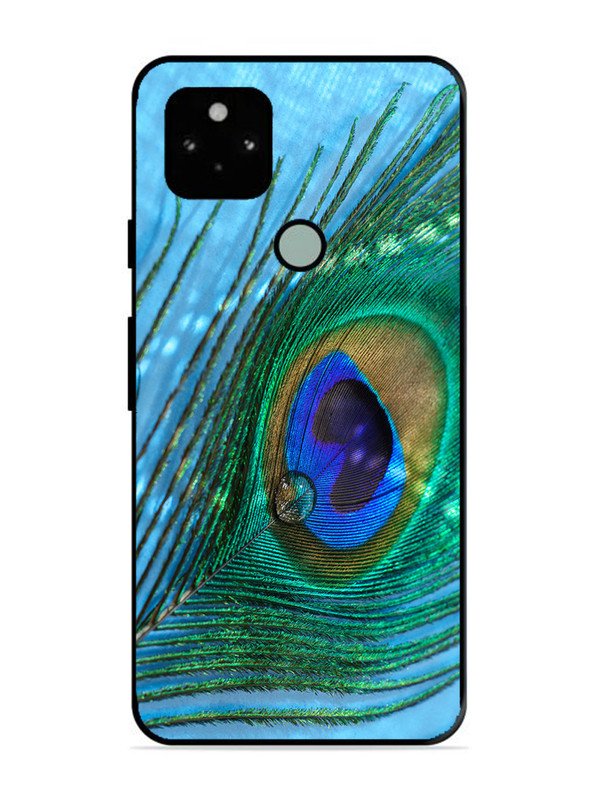 Google Pixel 5 A drop on Peacock Feather
