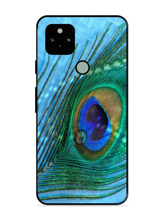 Google Pixel 5 A drop on Peacock Feather