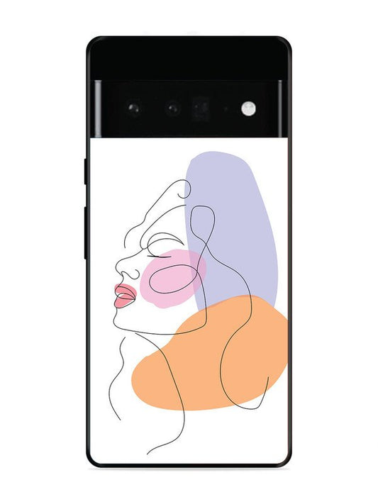 Google Pixel 6 Pro Line Art Girl Face