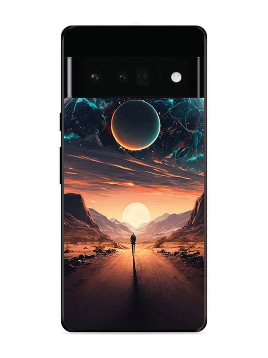 Google Pixel 6 Pro Sunset with space scene