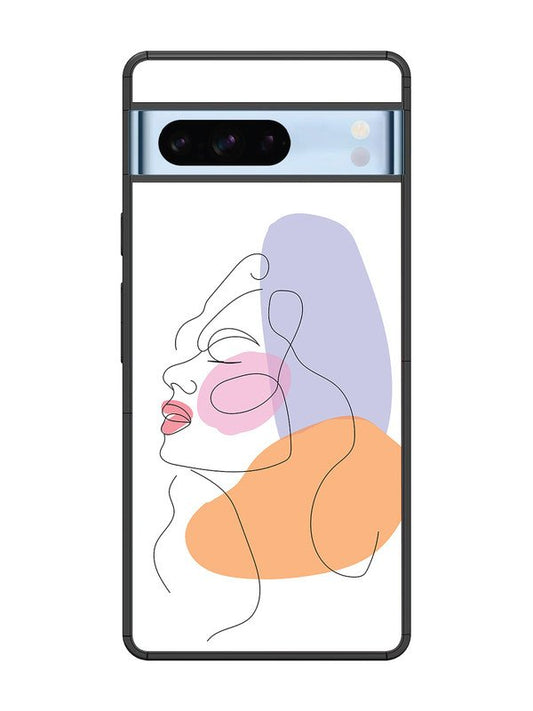 Google Pixel 8 Pro Line Art Girl Face