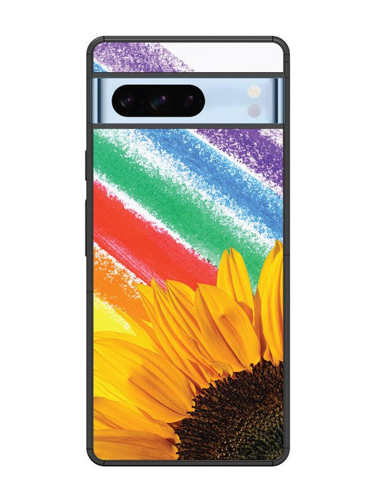 Google Pixel 8 Pro Sunflower on Colourful Lines