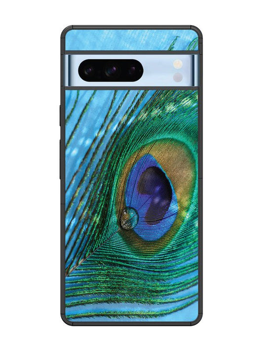 Google Pixel 8 Pro A drop on Peacock Feather