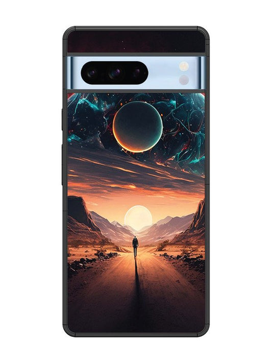 Google Pixel 8 Pro Sunset with space scene