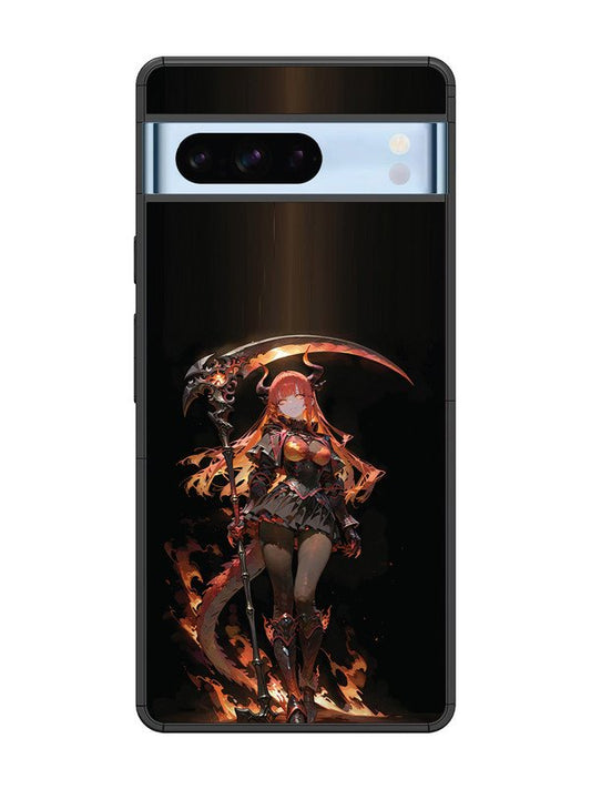 Google Pixel 8 Pro anime-girl-sycthe-red-hair-horn
