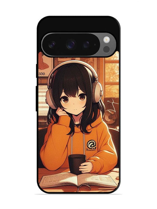 Google Pixel 9 Cute Girl listening Music