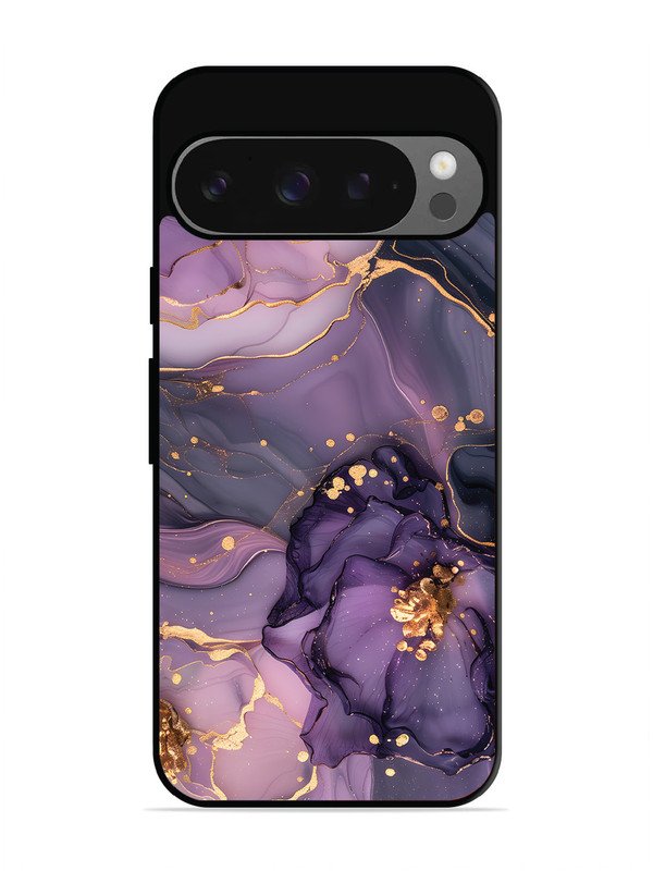 Google Pixel 9 Royal Orchid Theme Marble