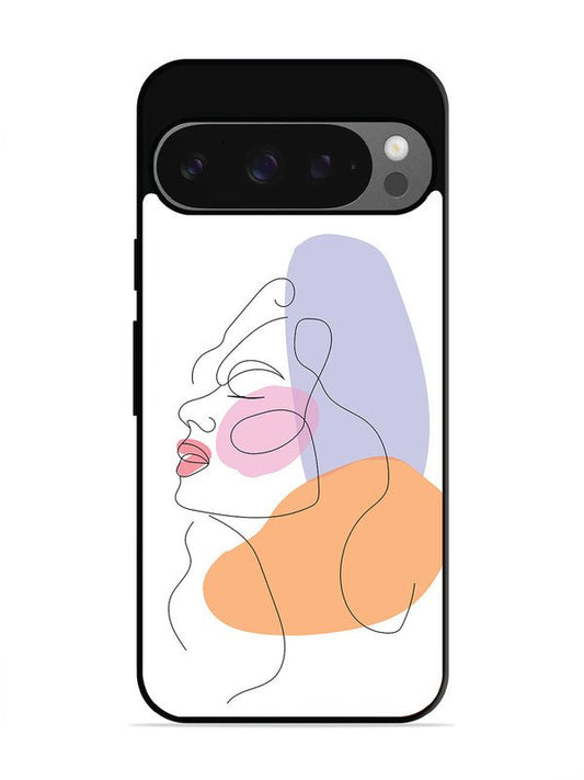 Google Pixel 9 Line Art Girl Face