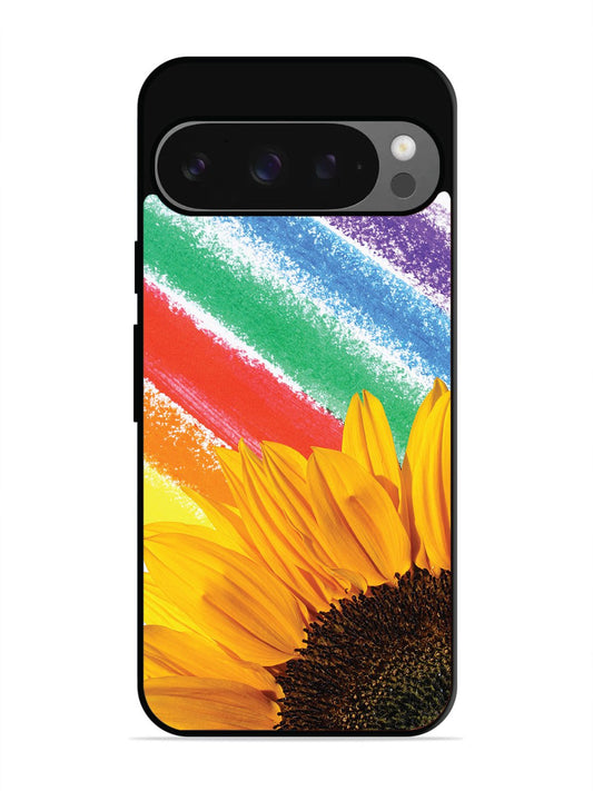 Google Pixel 9 Pro Sunflower on Colourful Lines