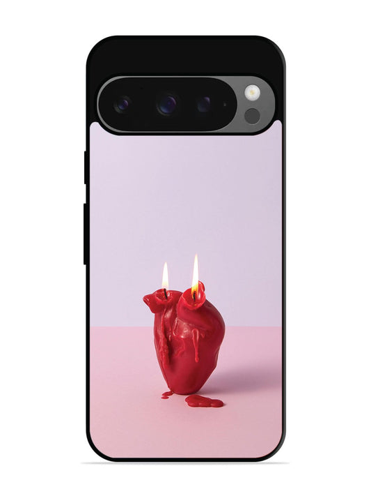Google Pixel 9 Pro A Lighted Heart Candle