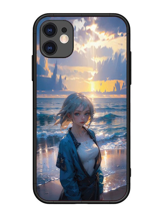 iPhone 11 Anime Girl Beach Ocean Waves