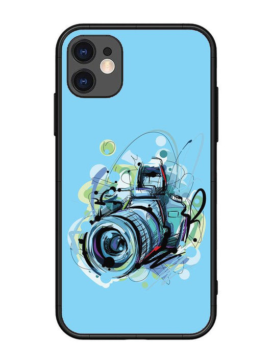 iPhone 11 Camera Blue Background