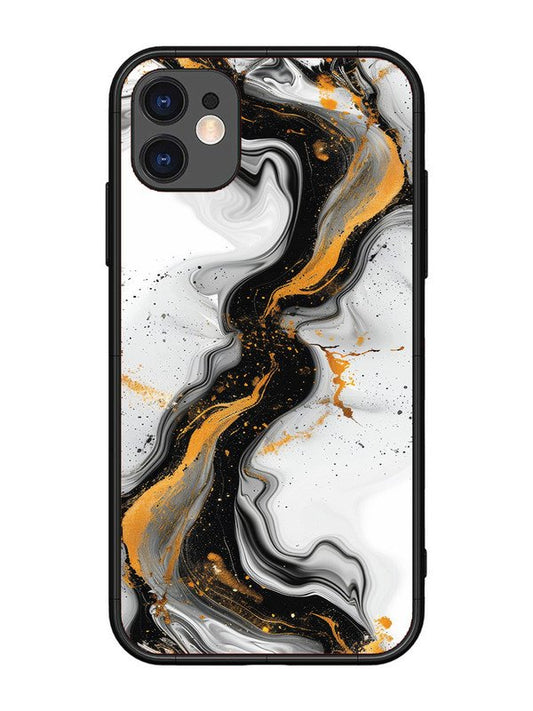iPhone 11 Black And Golden Marble Essence