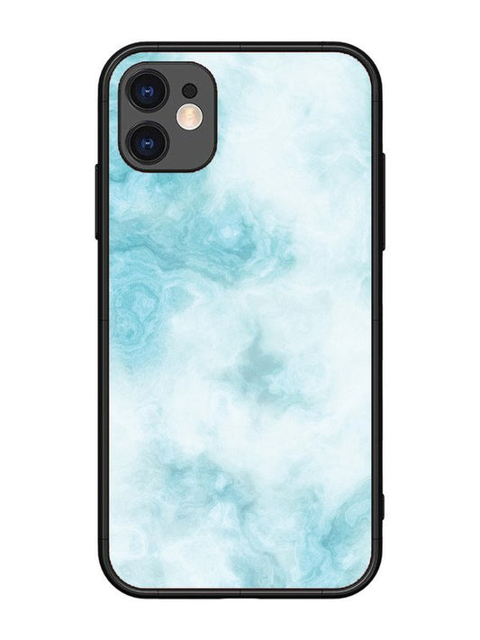 iPhone 11 Light Blue with White Ocean Marble