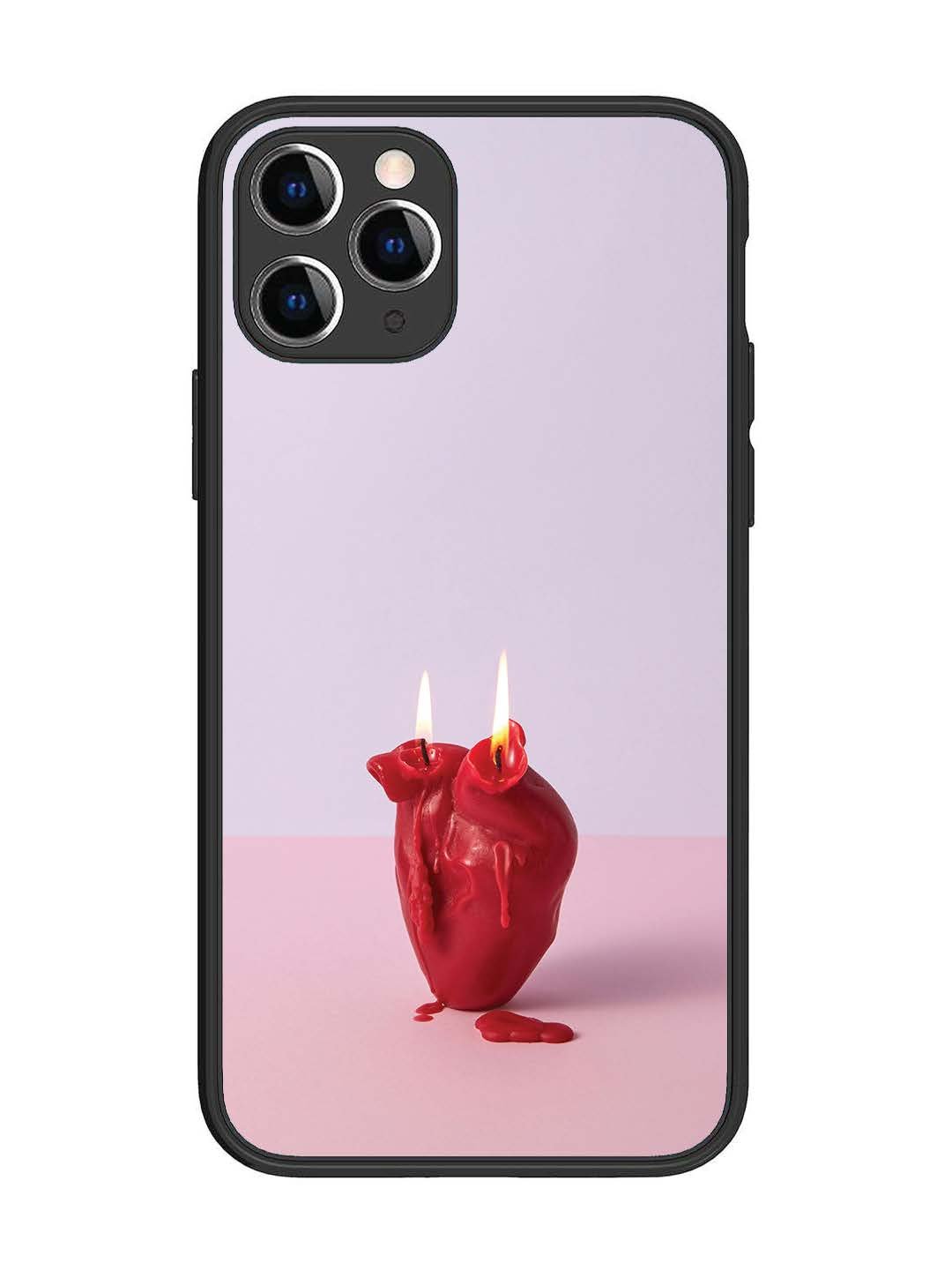 iPhone 11 Pro A Lighted Heart Candle