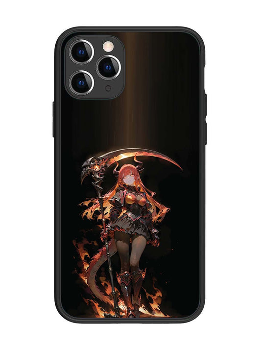 iPhone 11 Pro anime-girl-sycthe-red-hair-horn