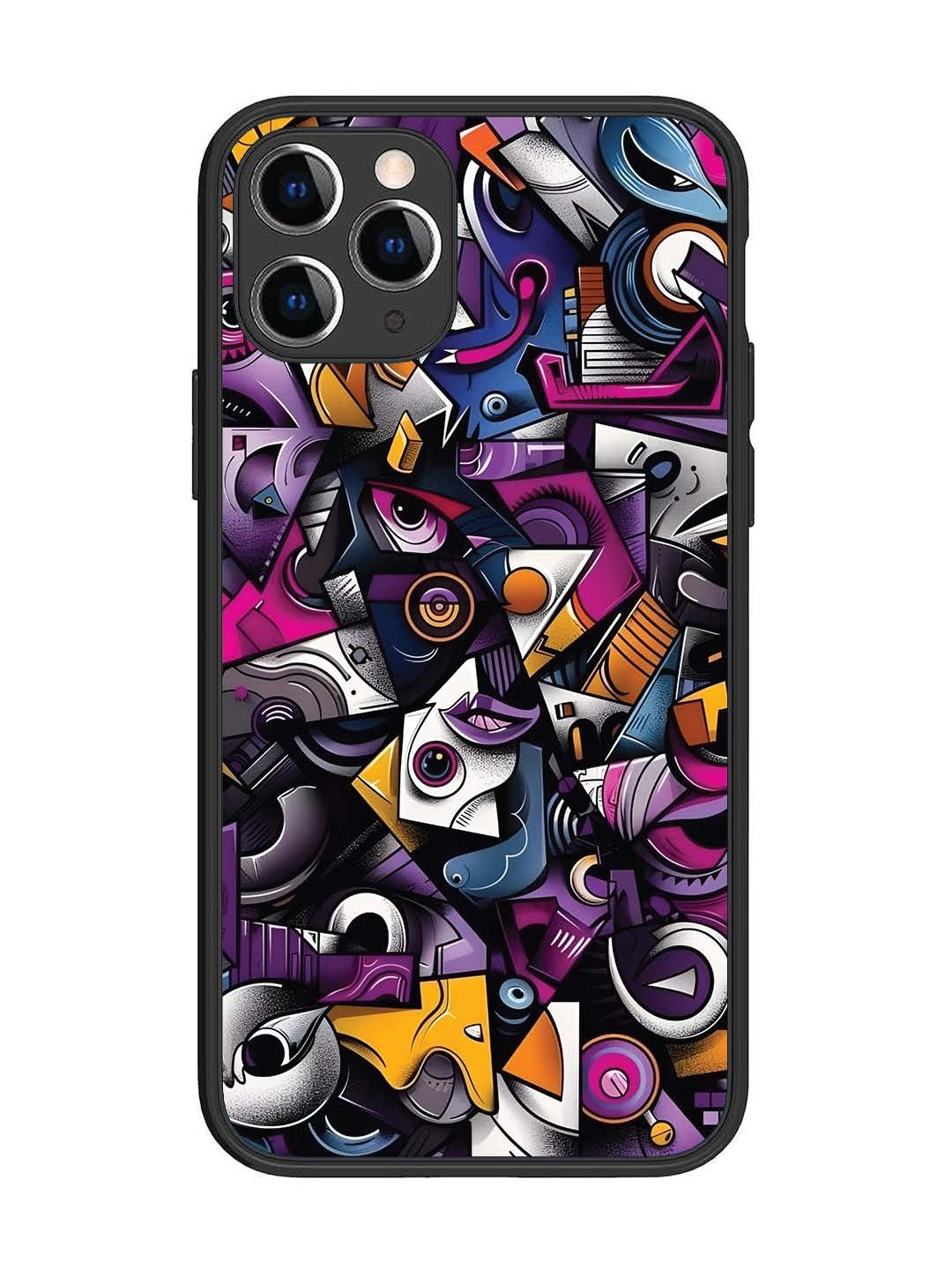 iPhone 11 Pro Abstract Geometric Graffiti Chaos