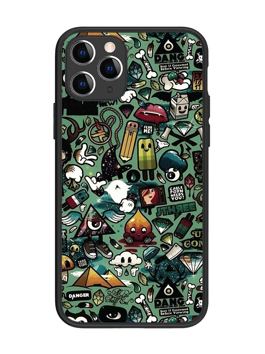 iPhone 11 Pro Pop Art Doodle Graffiti Collage