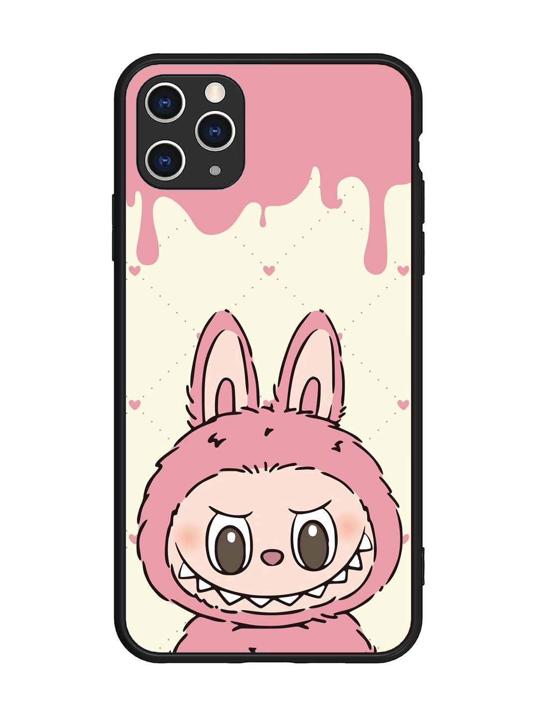 iPhone 11 Pro Max Labubu Closeup Pink