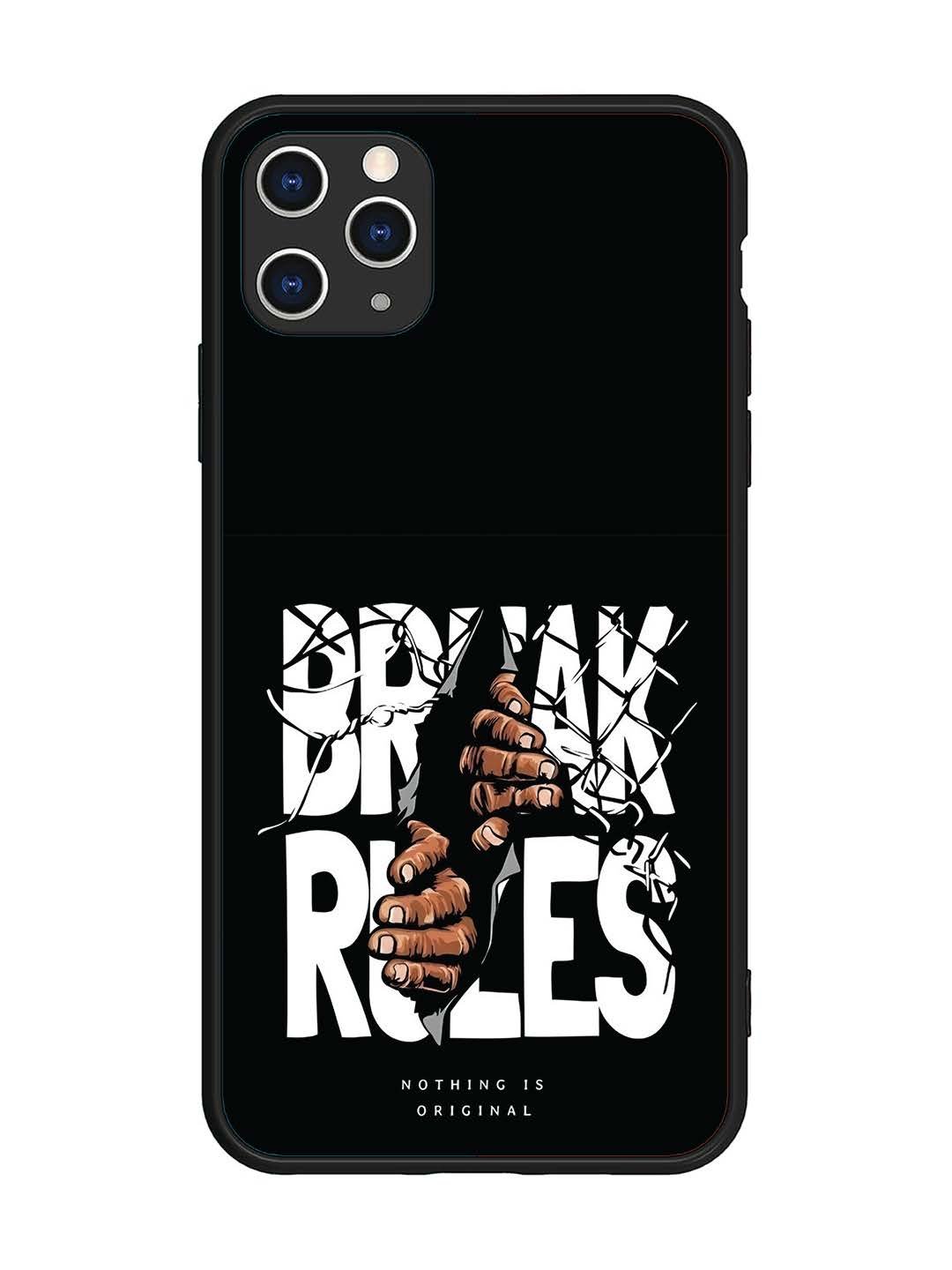 iPhone 11 Pro Max Break Rules Gritty Typography Art