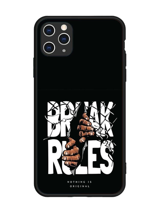 iPhone 11 Pro Max Break Rules Gritty Typography Art