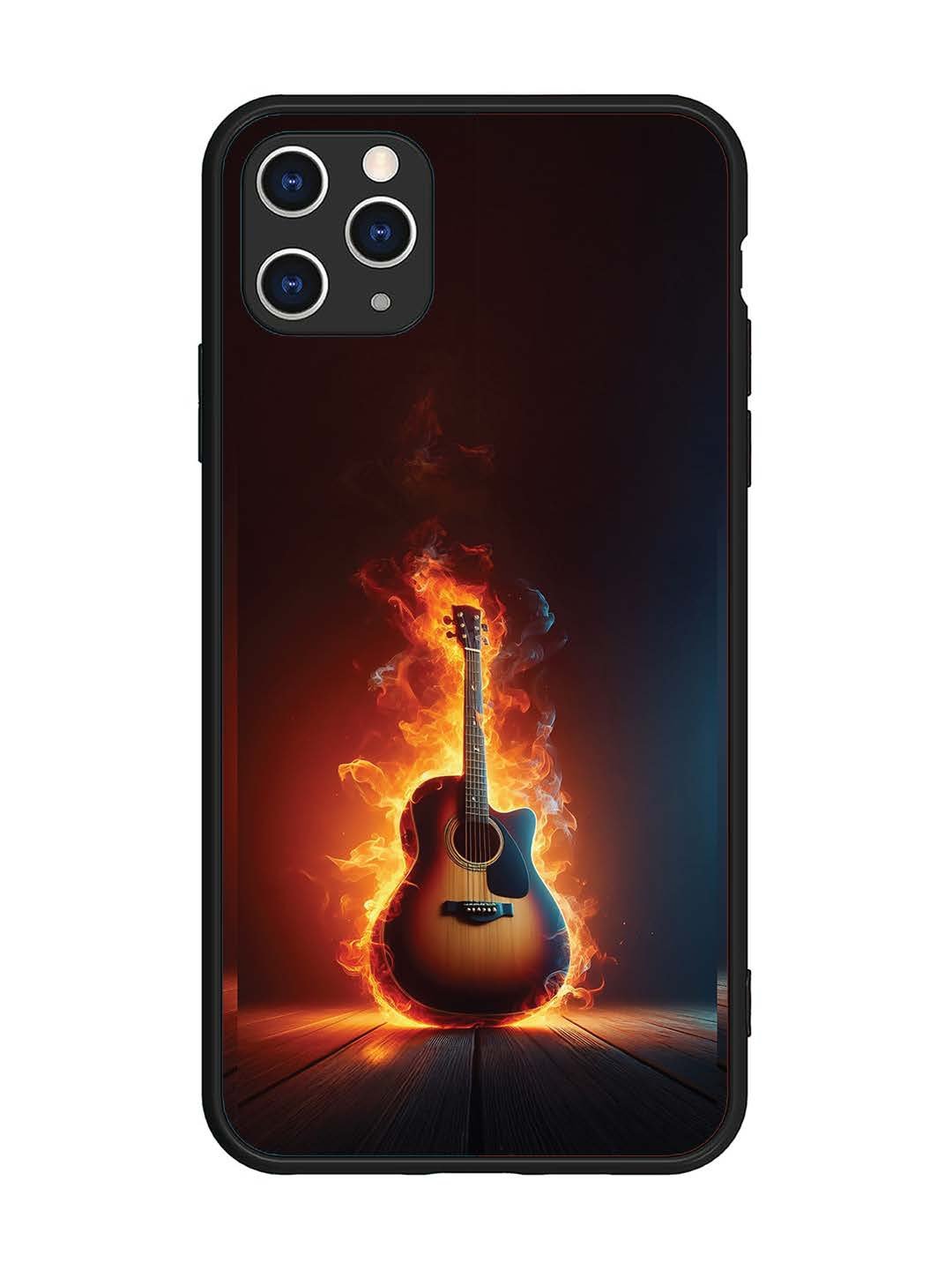 iPhone 11 Pro Max Fire Acoustic Guitar Stage Passion