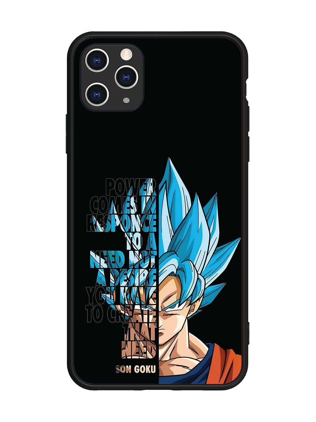 iPhone 11 Pro Max Son of Goku Blue Motivational Art