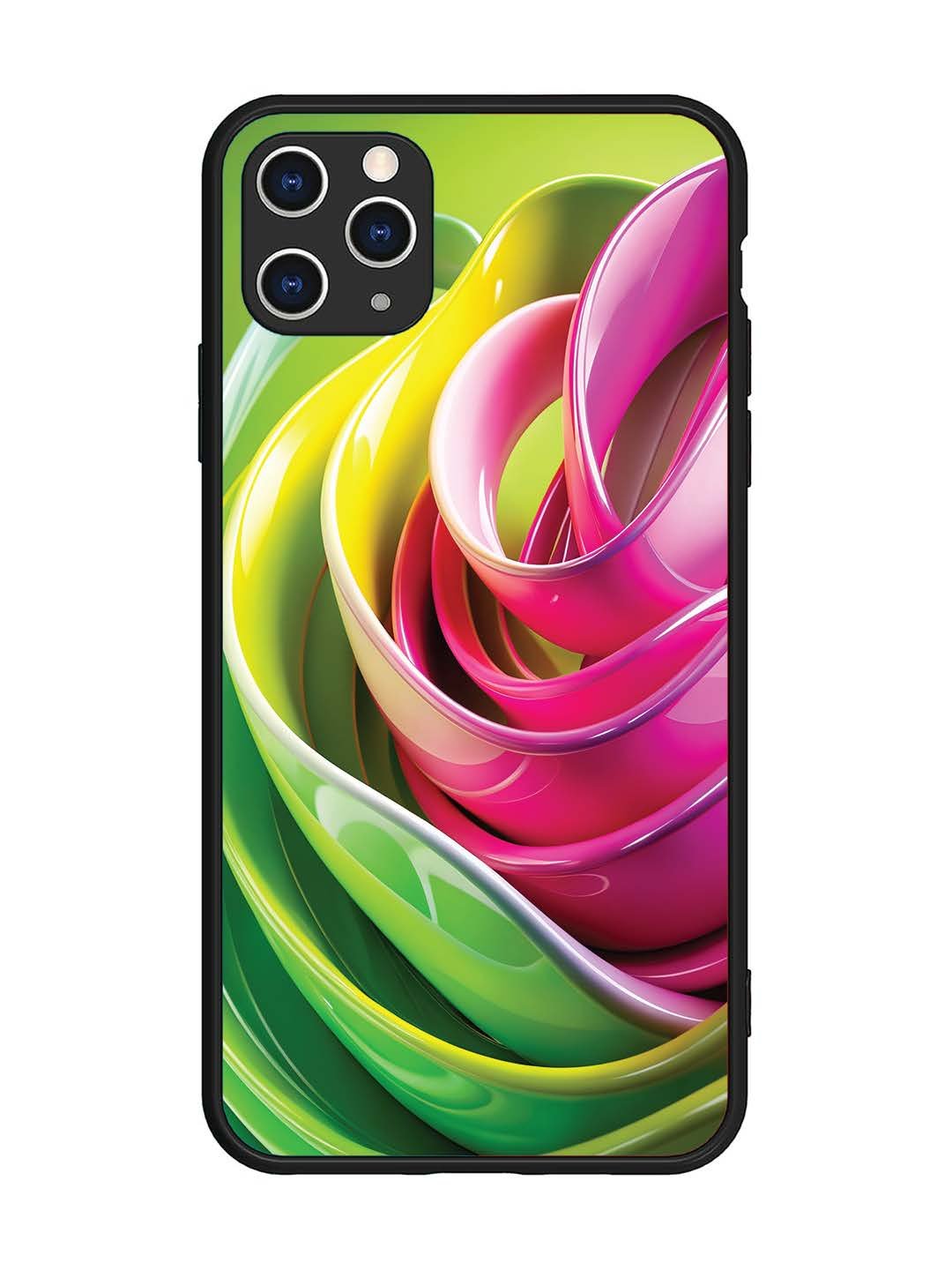iPhone 11 Pro Max Vibrant Swirl Glossy Ribbon Art