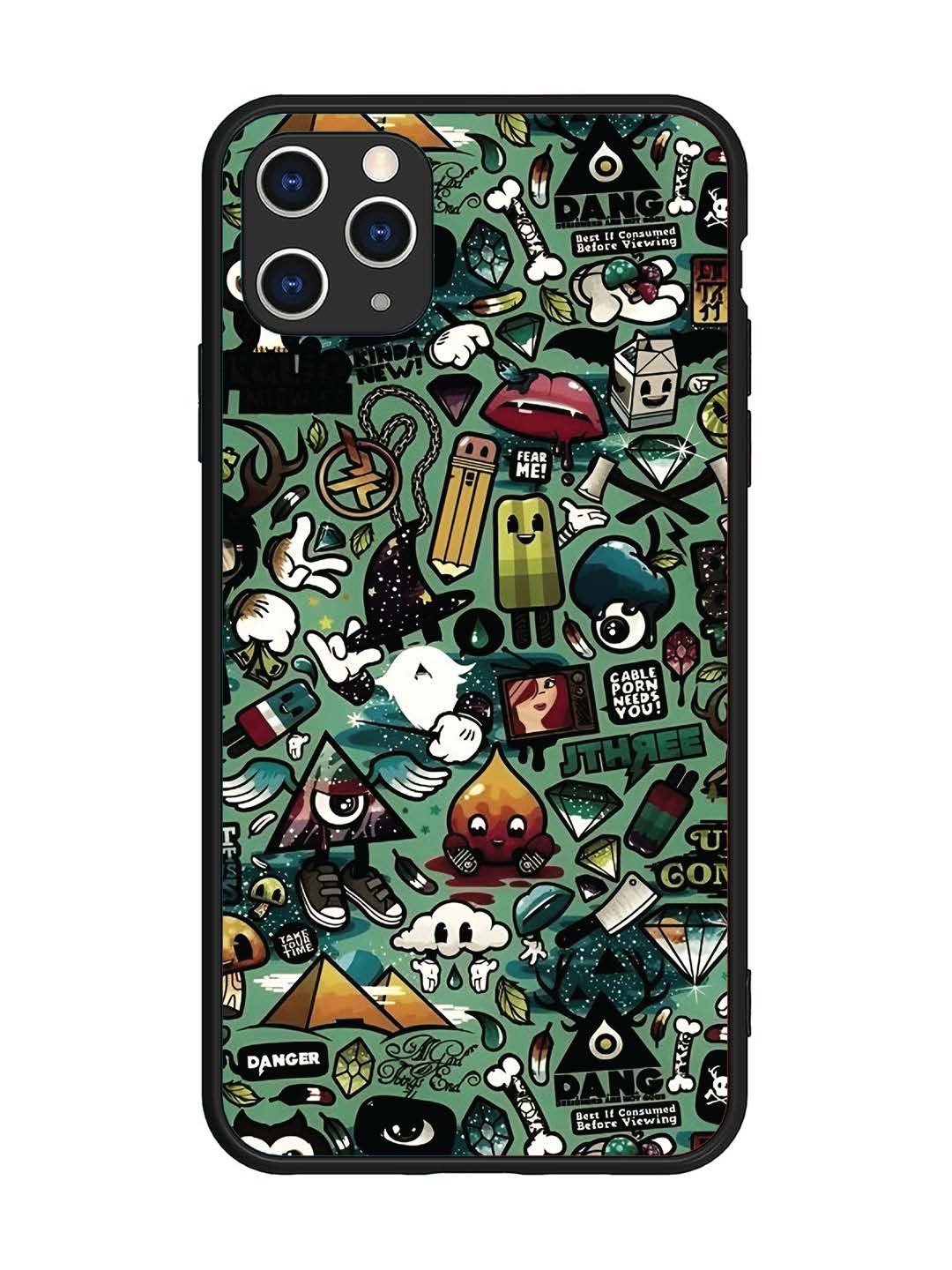 iPhone 11 Pro Max Pop Art Doodle Graffiti Collage