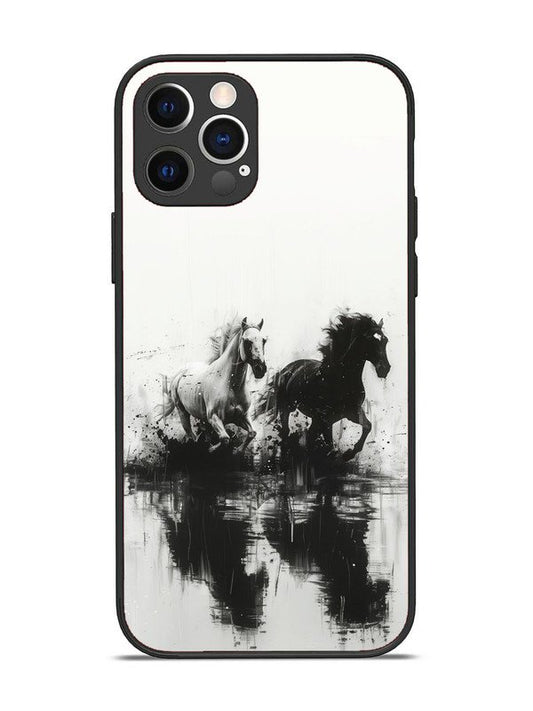 iPhone 12 Pro Black & White Horse