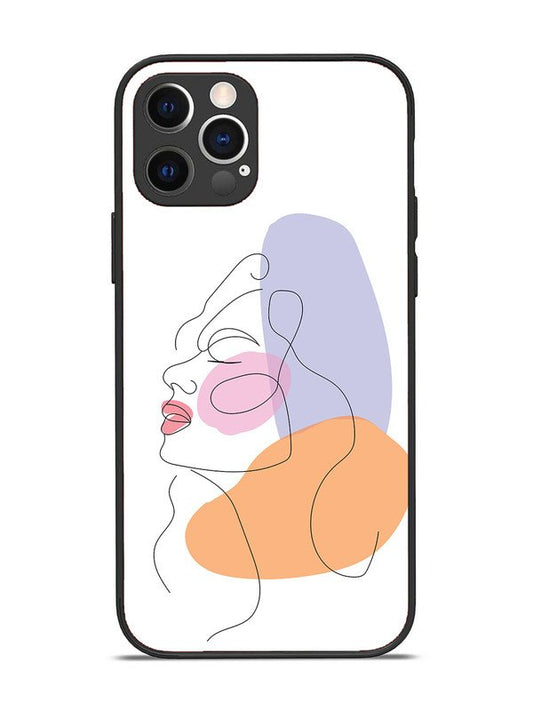 iPhone 12 Pro Line Art Girl Face