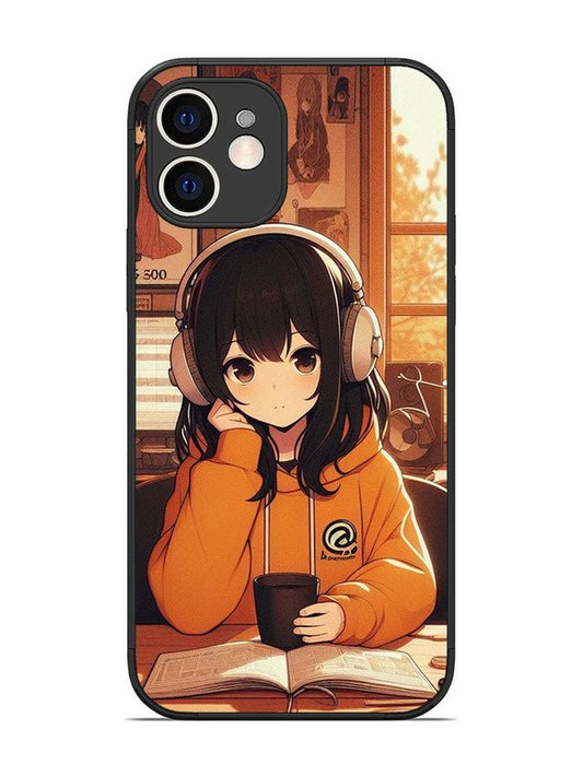 iPhone 12 Cute Girl listening Music