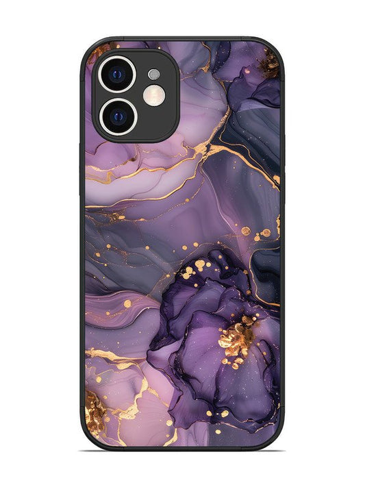 iPhone 12 Royal Orchid Theme Marble
