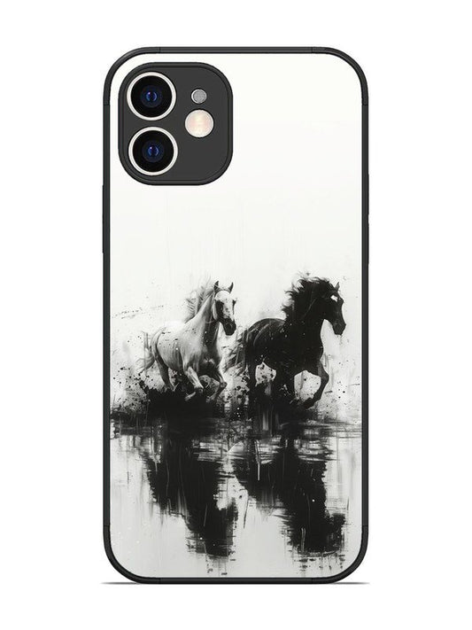 iPhone 12 Black & White Horse