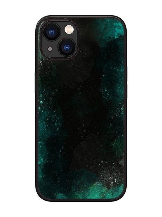 iPhone 13 Dark Black And Green Forest