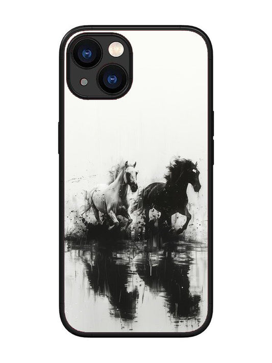 iPhone 13 Black & White Horse