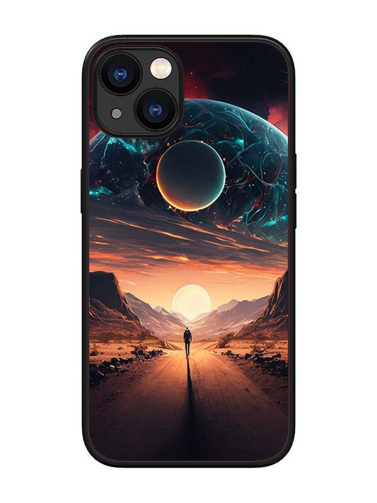 iPhone 13 Sunset with space scene