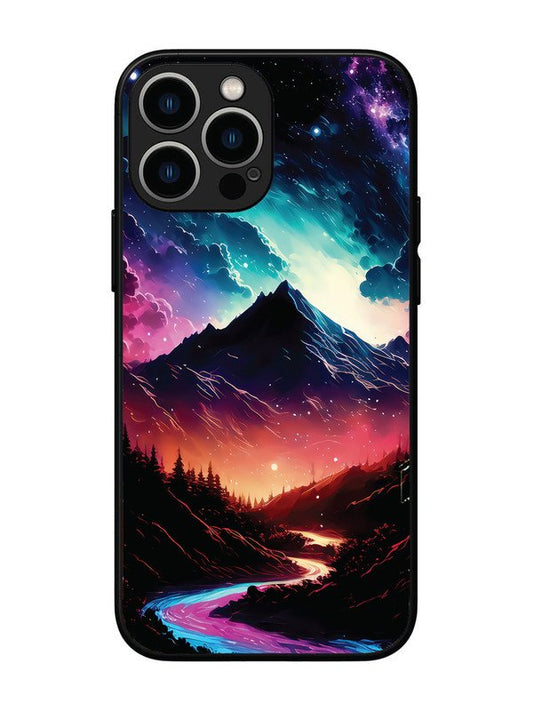 iPhone 13 Pro Max mountain-valley-Colorful-cloud-at-night