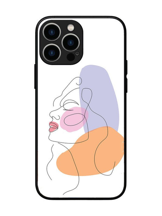 iPhone 13 Pro Max Line Art Girl Face