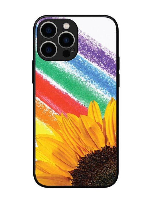 iPhone 13 Pro Max Sunflower on Colourful Lines