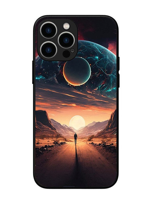 iPhone 13 Pro Max Sunset with space scene