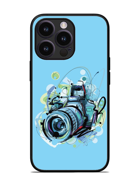 iPhone 14 Pro Camera Blue Background