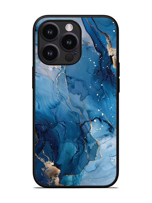iPhone 14 Pro Oceanic Pattern with Golden Sprinkles